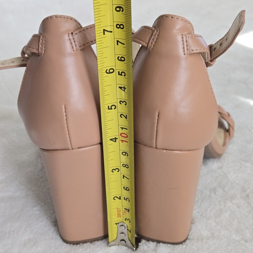 Nine West Beige Braided Strap Heels - Picture 8 of 9